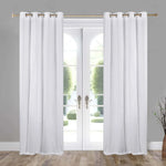 Superior Noor Semi-Blackout Chenille Machine Washable Grommet Curtains, Set of 2 Panels