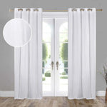 Superior Noor Semi-Blackout Chenille Machine Washable Grommet Curtains, Set of 2 Panels