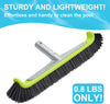 Pool Brush Head for Cleaning Pool Walls,Heavy Duty Inground/Above Ground Swimming Pool Scrub Brushes with Premium Strong Bristle & Reinforced Aluminium Back