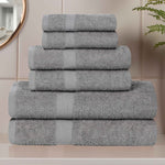 Superior 6 Piece Cotton Eco-Friendly Soft Absorbent Towel Set