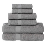Superior 6 Piece Cotton Eco-Friendly Soft Absorbent Towel Set
