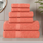 Superior 6 Piece Cotton Eco-Friendly Soft Absorbent Towel Set
