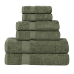 Superior 6 Piece Cotton Eco-Friendly Soft Absorbent Towel Set