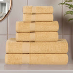 Superior 6 Piece Cotton Eco-Friendly Soft Absorbent Towel Set
