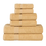 Superior 6 Piece Cotton Eco-Friendly Soft Absorbent Towel Set
