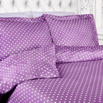 Cotton Blend 600 Thread Count Polka Dot Duvet Cover Set