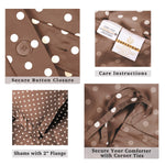 Cotton Blend 600 Thread Count Polka Dot Duvet Cover Set