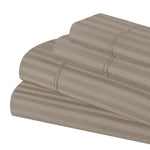 650 Thread Count Egyptian Cotton Sateen Stripe Bed Sheet Set