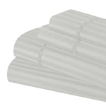 650 Thread Count Egyptian Cotton Sateen Stripe Bed Sheet Set