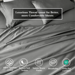 650 Thread Count Egyptian Cotton Bed Sheets - Sateen Weave
