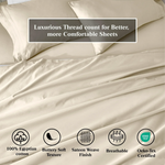 650 Thread Count Egyptian Cotton Bed Sheets - Sateen Weave
