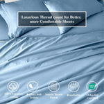 650 Thread Count Egyptian Cotton Bed Sheets - Sateen Weave