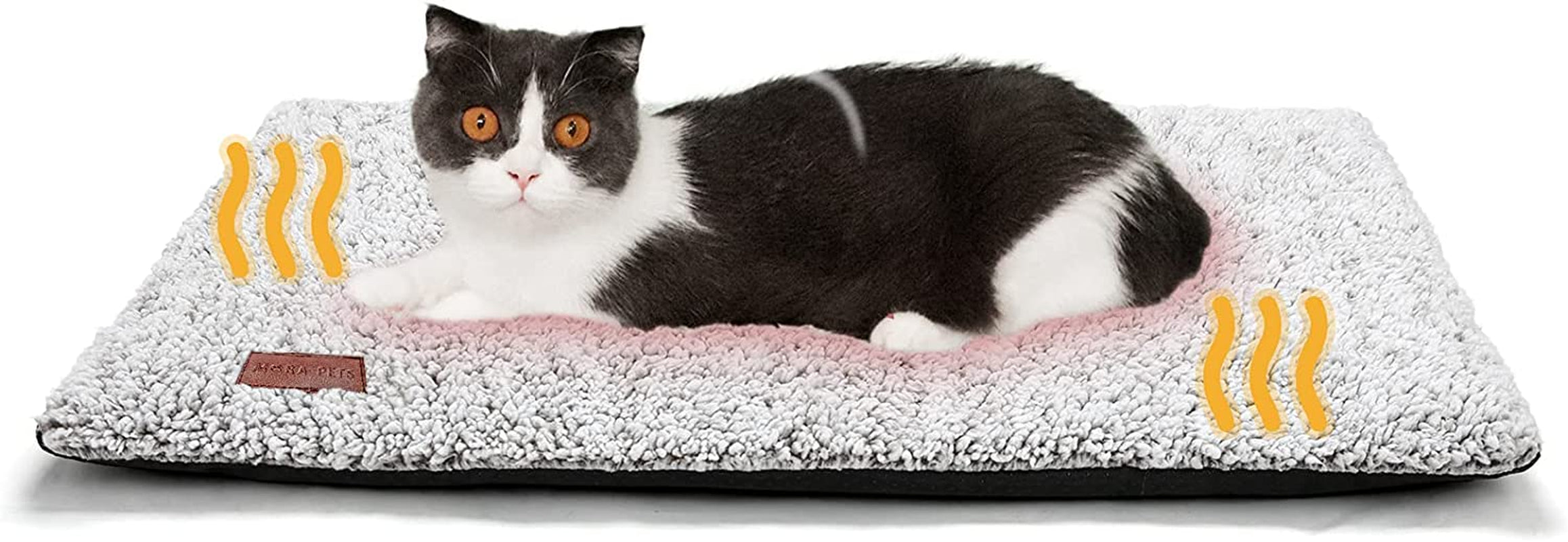 Self Warming Cat Bed Self Heating Cat Dog Mat 24 X 18 Inch Extra Warm Thermal Pet Pad for Indoor Outdoor Pets with Removable Cover Non-Slip Bottom Washable