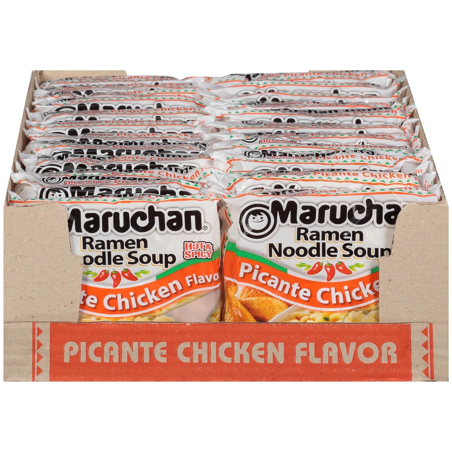 Ramen Picante Chicken, Instant Ramen Noodles, Ready to Eat Meals, 3 Oz, 24 Count