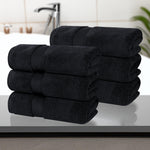 6 Piece Hand Towel Set Zero Twist Cotton Soft Absorbent