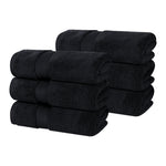 6 Piece Hand Towel Set Zero Twist Cotton Soft Absorbent