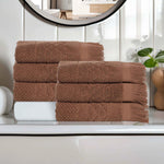Rolla Cotton Geometric Jacquard Absorbent Hand Towel Set of 6