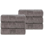 Superior Napa Zero Twist Cotton Solid Waffle Honeycomb Hand Towel Set of 6