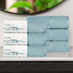 Lodi Cotton 6-Piece Hand Towel Set – Mid-Weight Bathroom or Kitchen Solids & Patterns