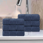Superior Napa Zero Twist Cotton Solid Waffle Honeycomb Hand Towel Set of 6