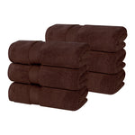 6 Piece Hand Towel Set Zero Twist Cotton Soft Absorbent