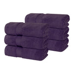 6 Piece Hand Towel Set Zero Twist Cotton Soft Absorbent
