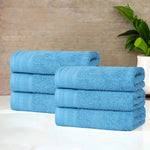 Cotton Waffle Border Hand Towel Set 6-Piece - Honeycomb