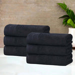 Cotton Waffle Border Hand Towel Set 6-Piece - Honeycomb