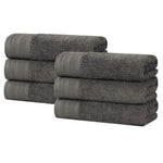 Cotton Waffle Border Hand Towel Set 6-Piece - Honeycomb