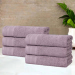 Cotton Waffle Border Hand Towel Set 6-Piece - Honeycomb
