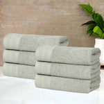 Cotton Waffle Border Hand Towel Set 6-Piece - Honeycomb