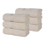 6 Piece Hand Towel Set Zero Twist Cotton Soft Absorbent
