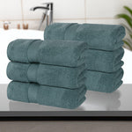 6 Piece Hand Towel Set Zero Twist Cotton Soft Absorbent