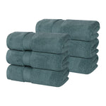 6 Piece Hand Towel Set Zero Twist Cotton Soft Absorbent