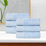 Rayon from Bamboo Eco-Friendly Fluffy Solid Hand Towel Set of 6