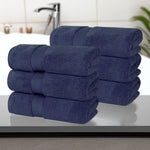 6 Piece Hand Towel Set Zero Twist Cotton Soft Absorbent