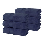 6 Piece Hand Towel Set Zero Twist Cotton Soft Absorbent