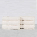 Superior Oregon Organic Cotton Medium Weight Solid Hand Towel Set of 6