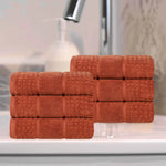 Superior Napa Zero Twist Cotton Solid Waffle Honeycomb Hand Towel Set of 6