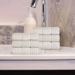 Superior Napa Zero Twist Cotton Solid Waffle Honeycomb Hand Towel Set of 6