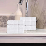 Superior Napa Zero Twist Cotton Solid Waffle Honeycomb Hand Towel Set of 6