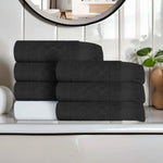Rolla Cotton Geometric Jacquard Absorbent Hand Towel Set of 6