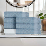 Rolla Cotton Geometric Jacquard Absorbent Hand Towel Set of 6