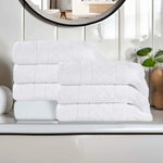 Rolla Cotton Geometric Jacquard Absorbent Hand Towel Set of 6