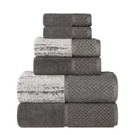 Lodi Cotton 6-Piece Bathroom Towel Set – Absorbent Mid-Weight Solids & Patterns