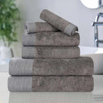 Rayon from Bamboo Cotton Blend Plush Towel Set 6-Piece - Sierra