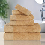 Rayon from Bamboo Cotton Blend Plush Towel Set 6-Piece - Sierra