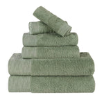 Rayon from Bamboo Cotton Blend Plush Towel Set 6-Piece - Sierra