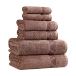 6-Piece Egyptian Cotton Plush Towel Set - Heritage