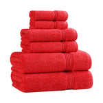 6-Piece Egyptian Cotton Plush Towel Set - Heritage